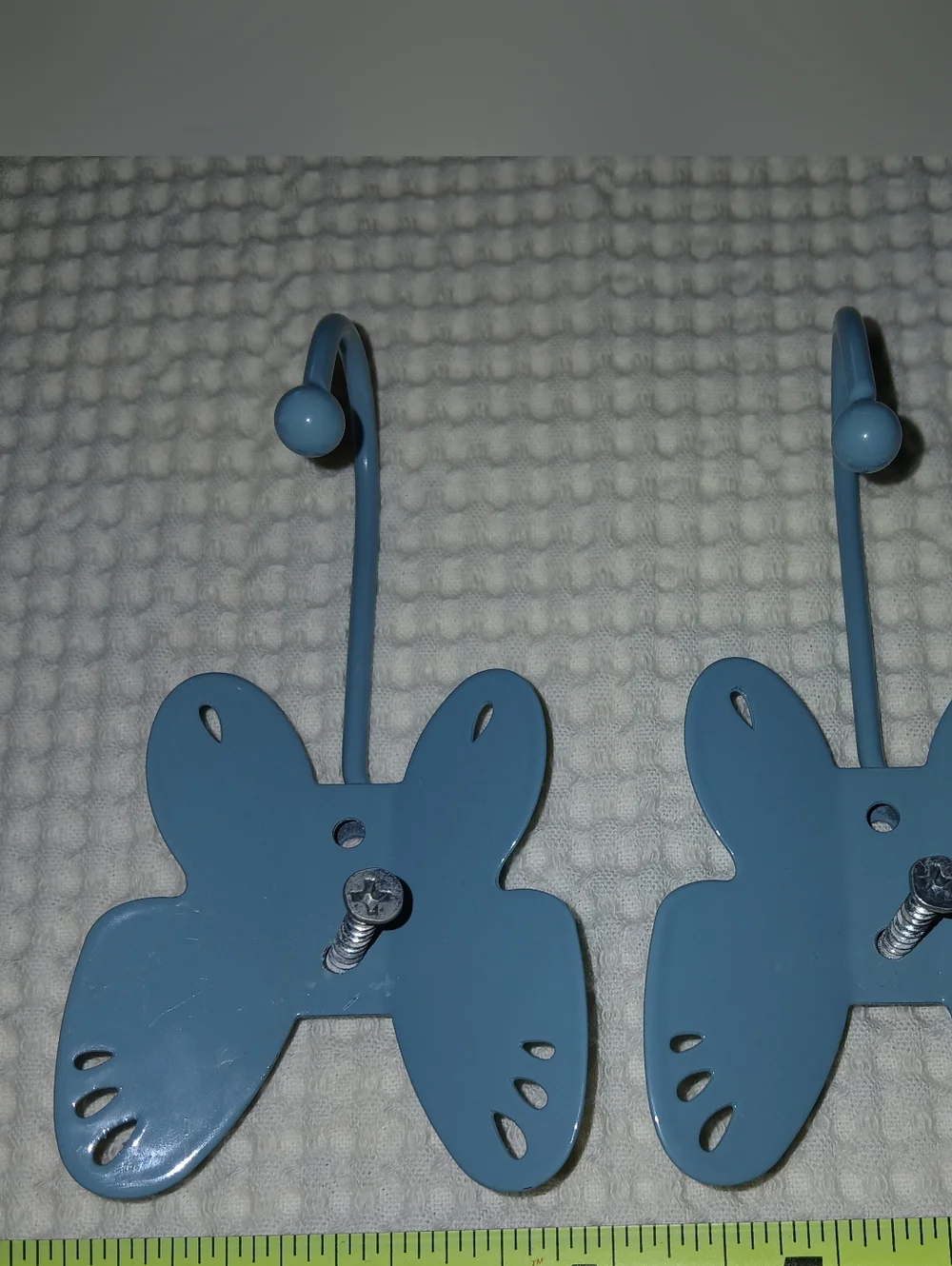 Blue Butterfly Wall Hooks - Set of 2